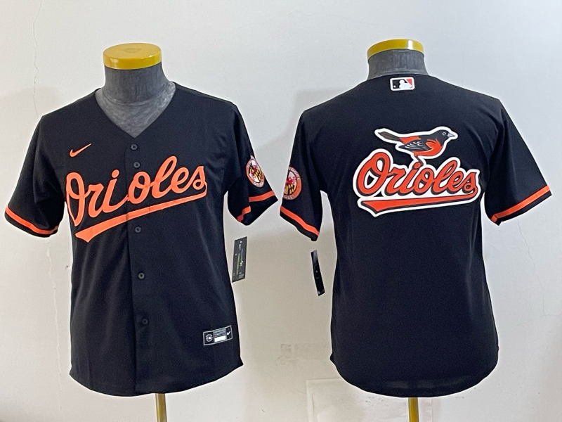 Youth 2025 Baltimore Orioles Blank black Nike MLB Jersey 004->youth mlb jersey->Youth Jersey